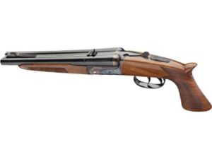 Pedersoli Howdah Break Open Side by Side Pistol 45 Colt (Long Colt)/410 Bore 10.25″ Barrel 2-Round Blued Walnut For Sale
