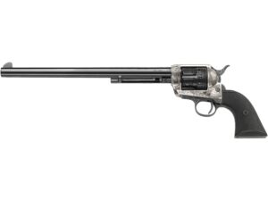 Pietta 1873 Centennial Revolver 45 Colt (Long Colt) 12″ Barrel 6-Round Engraved Silver Black For Sale