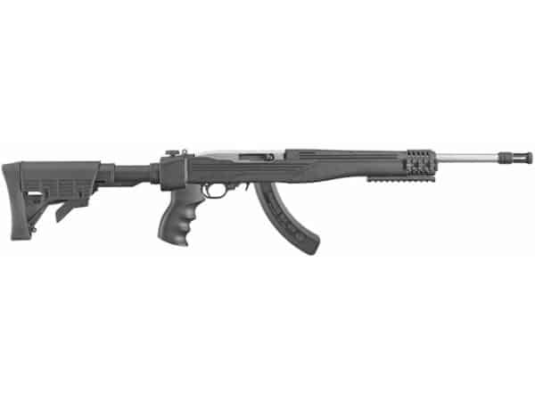 Ruger 10/22 Tactical Semi-Automatic Rimfire Rifle 22 Long Rifle 16.1" Barrel 25-Round Stainless and Black Folding For Sale