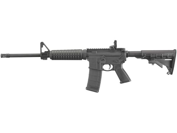Ruger AR556 Semi-Automatic Centerfire Rifle 5.56x45mm NATO 16.1″ Barrel Black and Black Collapsible For Sale