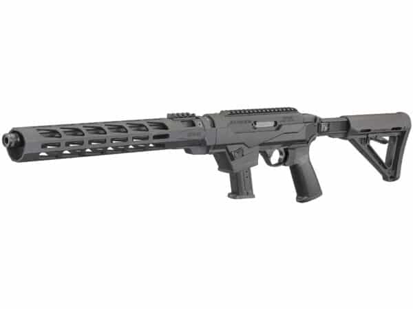 Ruger PC Carbine Semi-Automatic Centerfire Rifle 9mm Luger 16.12″ Fluted Barrel Black and Black Collapsible For Sale