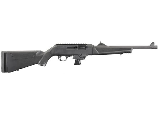 Ruger PC Carbine Semi-Automatic Centerfire Rifle 9mm Luger 16.12" Fluted Barrel Black and Black Fixed For Sale