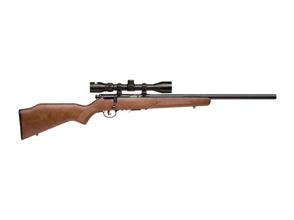 Savage Arms 93 Bolt Action Rimfire Rifle 17 Hornady Magnum Rimfire (HMR) 21" Barrel Blued and Wood Fixed With Scope For Sale
