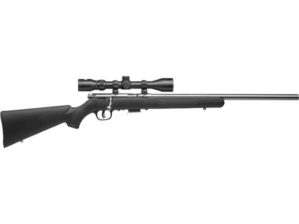 Savage Arms 93-FVSSXP Bolt Action Rimfire Rifle 22 Winchester Magnum Rimfire (WMR) 21" Barrel Stainless and Black Straight Grip With Scope For Sale