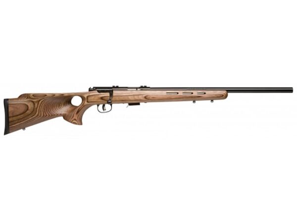 Savage Arms 93R17-BTV Bolt Action Rimfire Rifle 17 Hornady Magnum Rimfire (HMR) 21" Barrel Blue and Brown Thumbhole For Sale