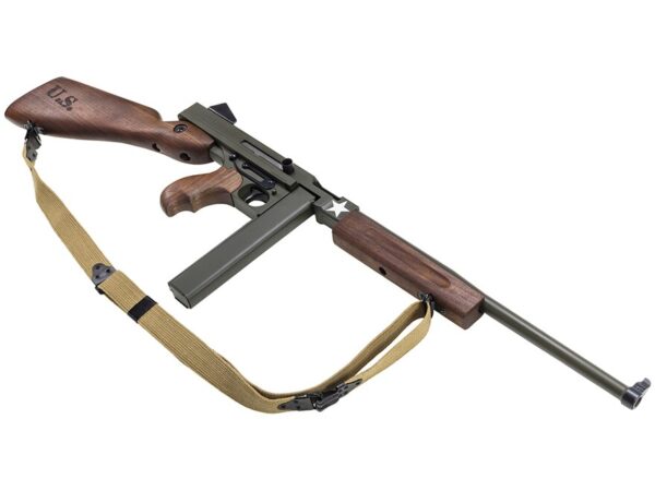 Thompson M1 Semi-Automatic Centerfire Rifle 45 ACP 16.5″ Barrel Olive Drab and Walnut For Sale