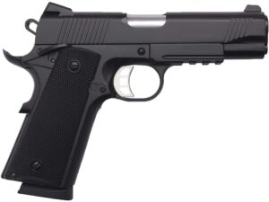 Tisas 1911 Carry B45R Semi-Automatic Pistol 45 ACP 4.25" Barrel 8-Round Stainless Black For Sale