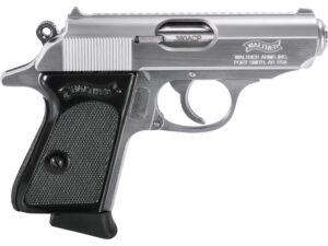 Walther PPK Semi-Automatic Pistol 380 ACP 3.3" Barrel 6-Round Stainless Steel Black For Sale