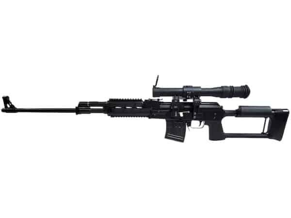 Zastava M91 Semi-Automatic Centerfire Rifle 7.62x54mm Rimmed Russian 24" Barrel Black and Black Skeleton With Scope For Sale