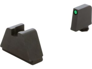 Ameriglo Optic Compatible 4XL Tall Night Sight Set Glock MOS Tritium Green .385" Front with Black Outline