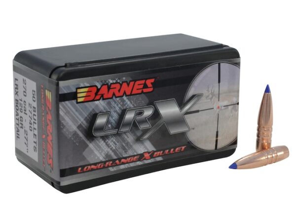 Barnes LRX Long-Range Hunting Bullets 270 Caliber (277 Diameter) 129 Grain LRX Boat Tail Lead-Free Box of 50 For Sale