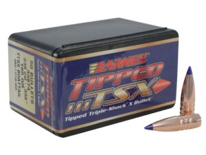 Barnes Tipped Triple-Shock X (TTSX) Bullets 338 Caliber (338 Diameter) 185 Grain Spitzer Boat Tail Lead-Free Box of 50 For Sale