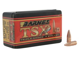 Barnes Triple-Shock X (TSX) Bullets 22 Caliber (224 Diameter) 53 Grain Hollow Point Flat Base Lead-Free Box of 50 For Sale