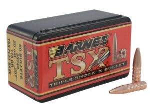 Barnes Triple-Shock X (TSX) Bullets 25 Caliber (257 Diameter) 115 Grain Hollow Point Flat Base Lead-Free Box of 50 For Sale