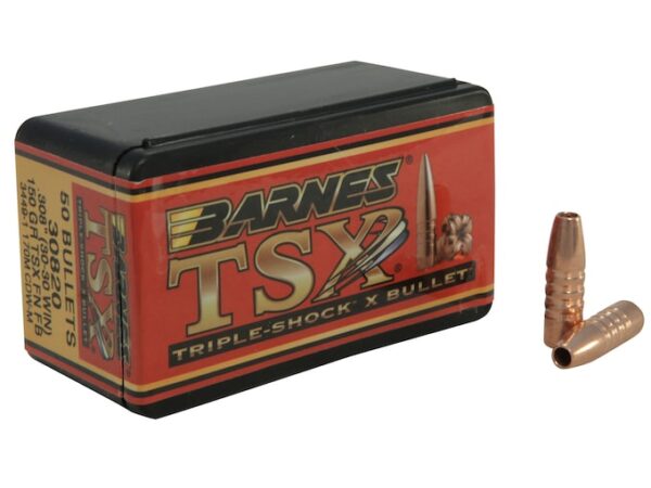 Barnes Triple-Shock X (TSX) Bullets 30-30 Caliber (308 Diameter) 150 Grain Flat Nose Lead-Free Box of 50 For Sale