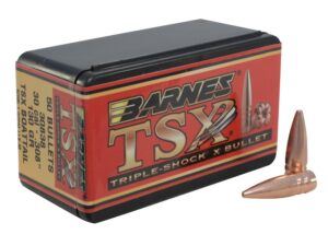 Barnes Triple-Shock X (TSX) Bullets 30 Caliber (308 Diameter) 130 Grain Hollow Point Boat Tail Lead-Free Box of 50 For Sale