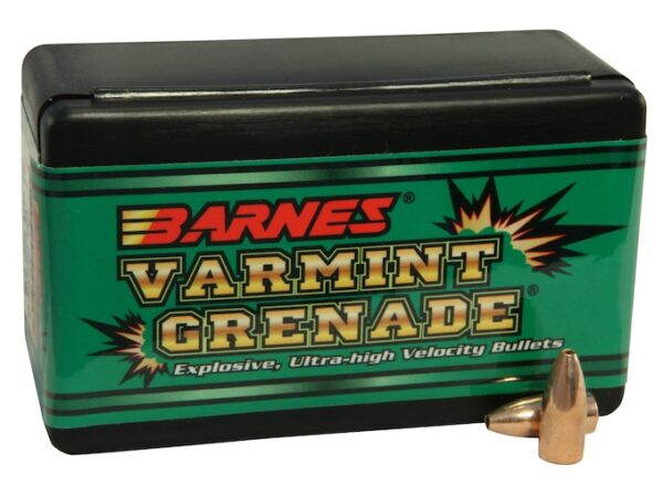 Barnes Varmint Grenade Bullets 22 Hornet (224 Diameter) 30 Grain Hollow Point Lead-Free For Sale