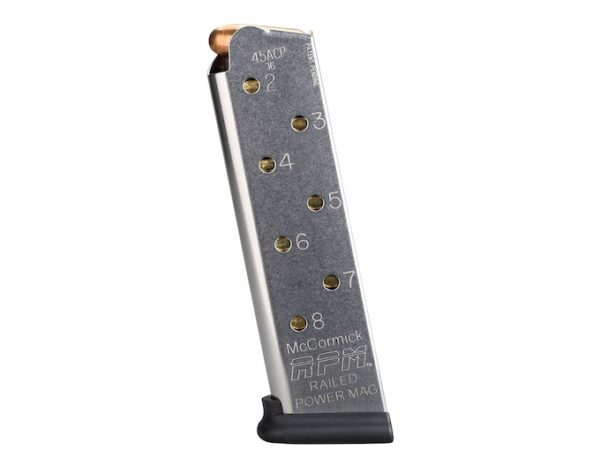 CM Products Railed Power Mag (RPM) Magazine 1911 Government 45 ACP Stainless Steel For Sale