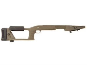 Choate Ultimate Sniper Rifle Stock Savage 10 Series Short Action Staggered Feed with 4.275" Screw Spacing Blind Magazine 1.25" Barrel Channel Synthetic Olive Drab For Sale