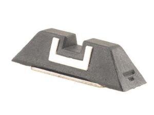 Glock Factory Square Rear Sight 6.1mm .240" Height Polymer Black White Outline For Sale