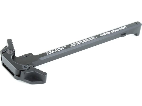 Griffin Armament SNACH Ambidextrous Configurable Charging Handle Assembly AR-15 Aluminum Black For Sale
