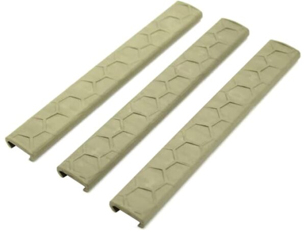 Hexmag Slim Line Picatinny Rail Cover Low Profile 18-Slot Polymer Package of 3 For Sale