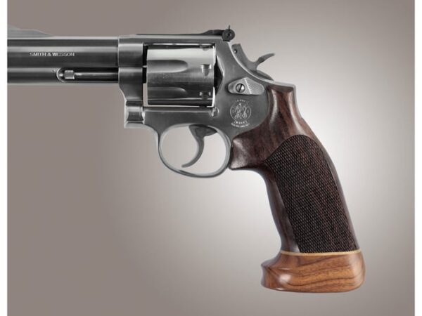 Hogue Fancy Hardwood Conversion Grips with Accent Stripe S&W K