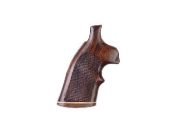 Hogue Fancy Hardwood Grips with Accent Stripe and Top Finger Groove S&W N-Frame Square Butt Checkered For Sale