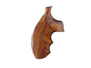 Hogue Fancy Hardwood Grips with Finger Grooves S&W J-Frame Round Butt Checkered For Sale