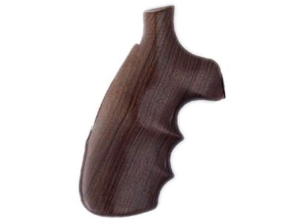 Hogue Fancy Hardwood Grips with Finger Grooves S&W N-Frame Round Butt For Sale