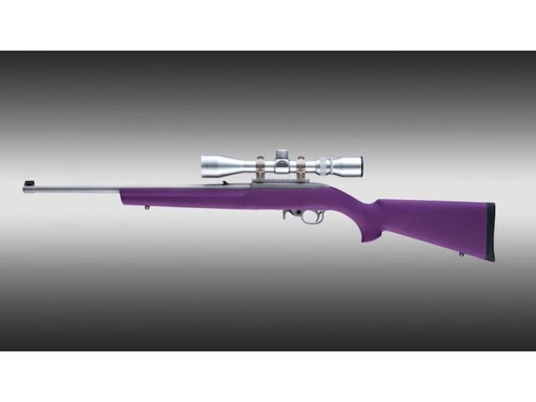 Hogue Rubber OverMolded Rifle Stock Ruger 10/22 .920" Barrel Channel Synthetic Purple For Sale