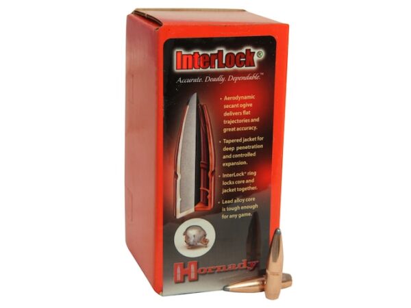 Hornady InterLock Bullets 25 Caliber (257 Diameter) 117 Grain Spire Point Boat Tail Box of 100 For Sale