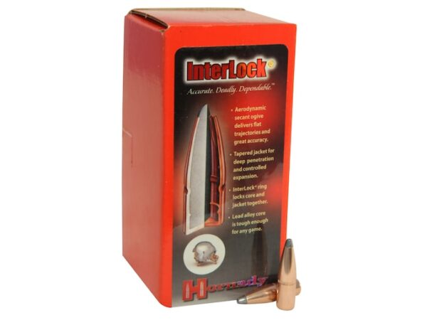 Hornady InterLock Bullets 270 Caliber (277 Diameter) 130 Grain Spire Point Box of 100 For Sale