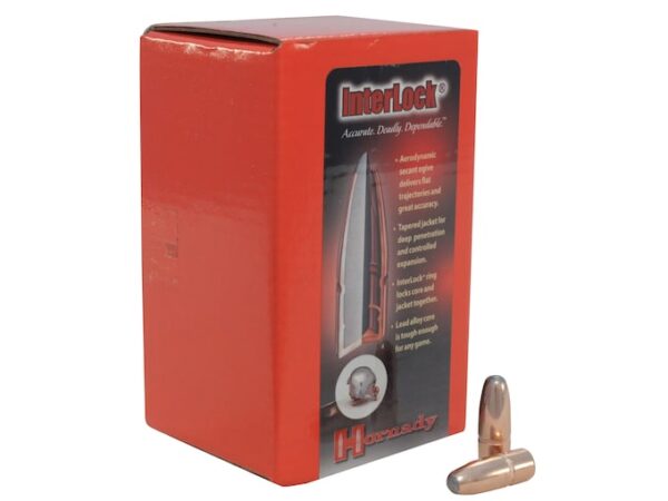 Hornady InterLock Bullets 8mm (323 Diameter) 170 Grain Round Nose Box of 100 For Sale