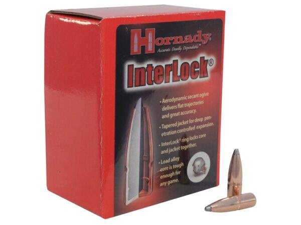 Hornady InterLock Bullets 8mm (323 Diameter) 195 Grain Spire Point Box of 100 For Sale