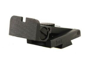 Kensight Adjustable Rear Sight 1911 Bo-Mar Cut Steel Black Rounded Blade Fully Serrated For Sale