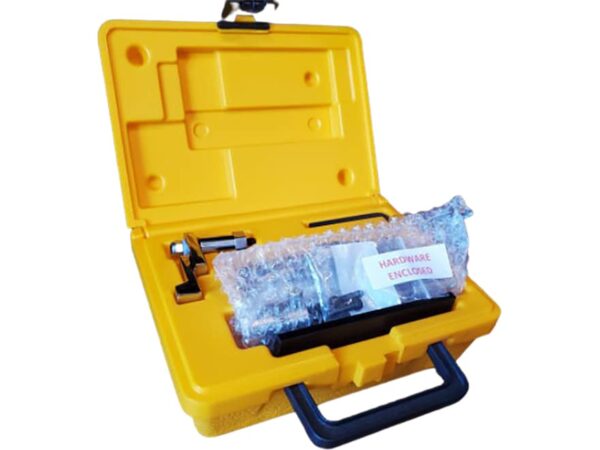 L.E. Wilson Case Trimmer Kit Storage Box Plastic Yellow For Sale