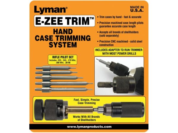 Lyman E-ZEE TRIM Hand Case Trimmer Rifle Set For Sale