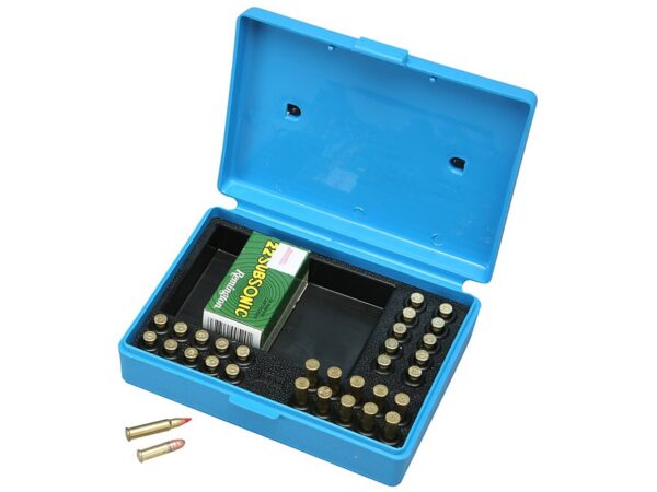 22 Winchester Magnum Rimfire (WMR) 30-Round Plus Box Storage Plastic Blue For Sale