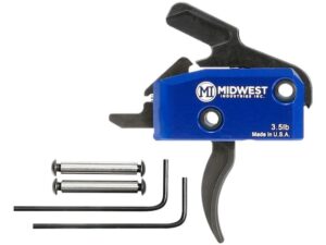 Midwest Industries Enhanced Drop-In Trigger Group Curved with Anti Walk Pins AR-15 3.5 lb Single Stage For Sale