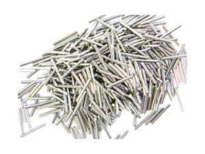 National Metallic Brass Cleaning Media Stainless Steel Pins 2.5 lb Plastic Jar- Blemished For Sale