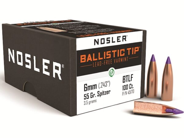 Nosler Ballistic Tip Varmint Bullets 243 Caliber