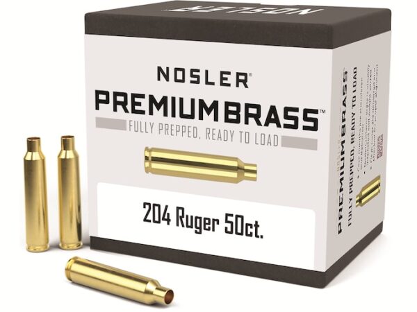 Nosler Custom Brass 204 Ruger Box of 50 For Sale