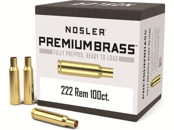 Nosler Custom Brass 222 Remington Box of 100 For Sale