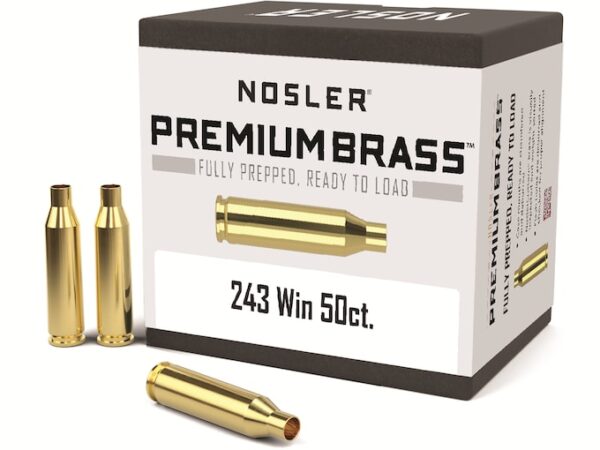 Nosler Custom Brass 243 Winchester Box of 50 For Sale