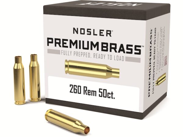 Nosler Custom Brass 260 Remington Box of 50 For Sale