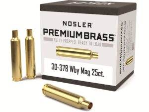 Nosler Custom Brass 30-378 Weatherby Magnum Box of 25 For Sale