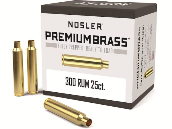 Nosler Custom Brass 300 Remington Ultra Magnum Box of 25 For Sale