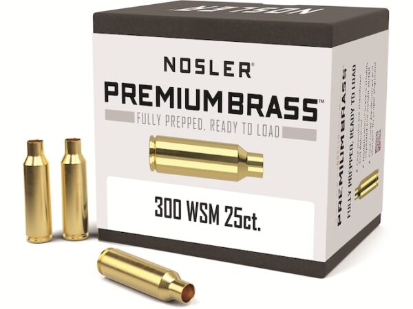 Nosler Custom Brass 300 Winchester Short Magnum (WSM) Box of 25 For Sale