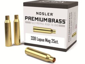 Nosler Custom Brass 338 Lapua Magnum Box of 25 For Sale